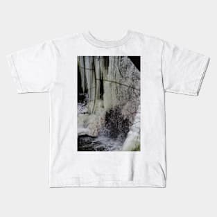 Cascade and Icicles Smokey Hollow Falls Kids T-Shirt